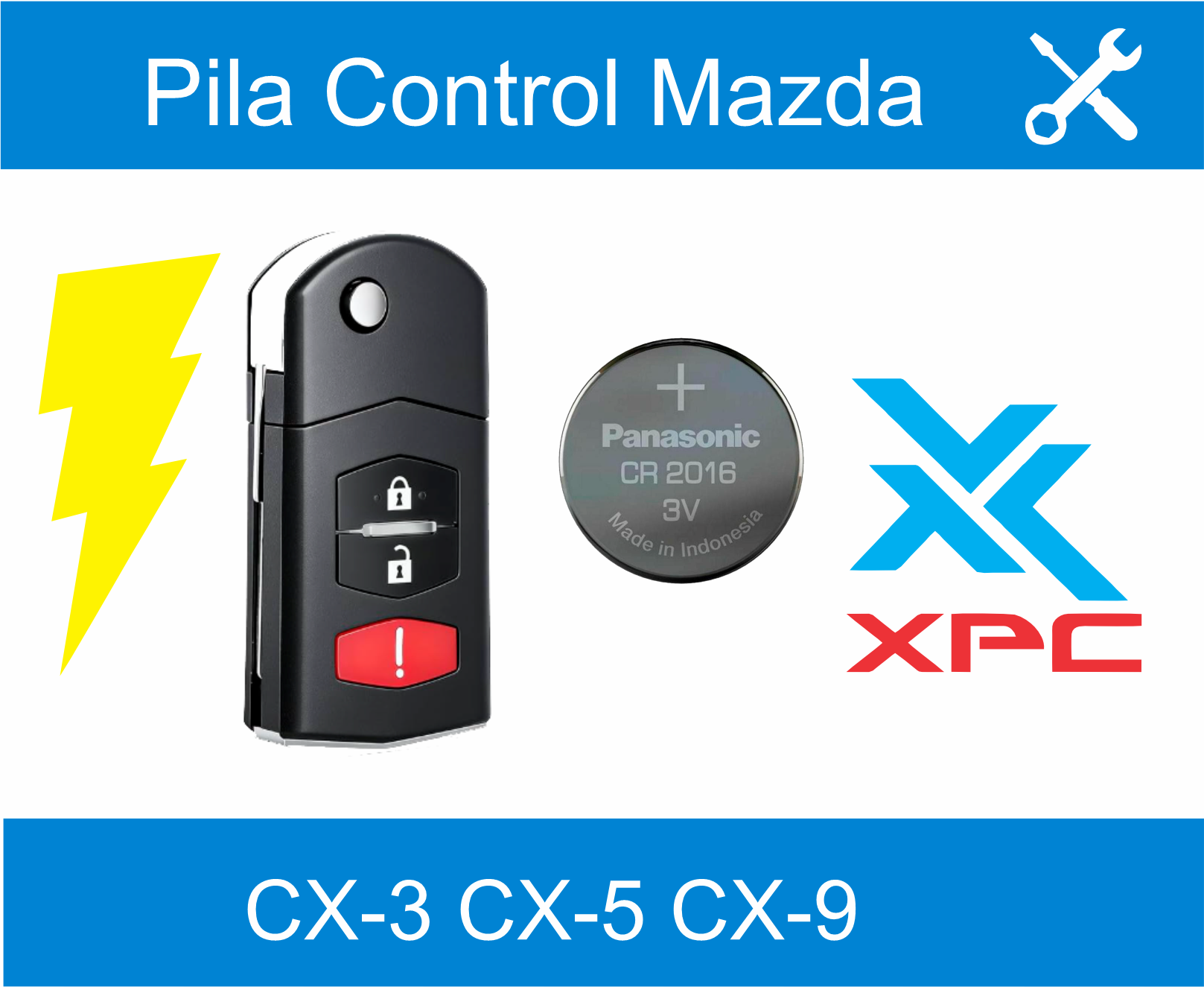 pila para vehiculo mazda